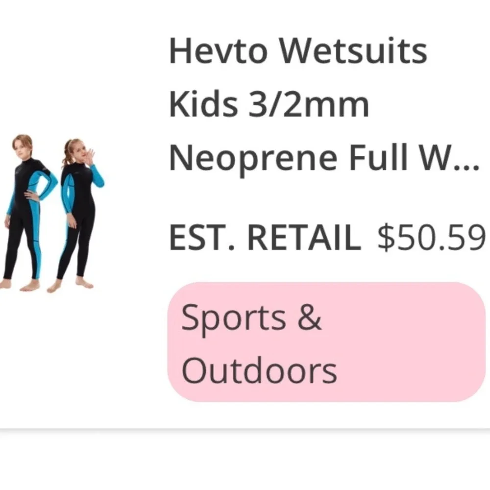 Hevto Wetsuit Kids 10 Black Blue Excellent‎ 3/2mm Neoprene Full Body Youth Surf